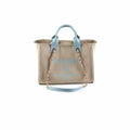 Chanel Deauville Shopping Bag Beige/Blue Microchipped
