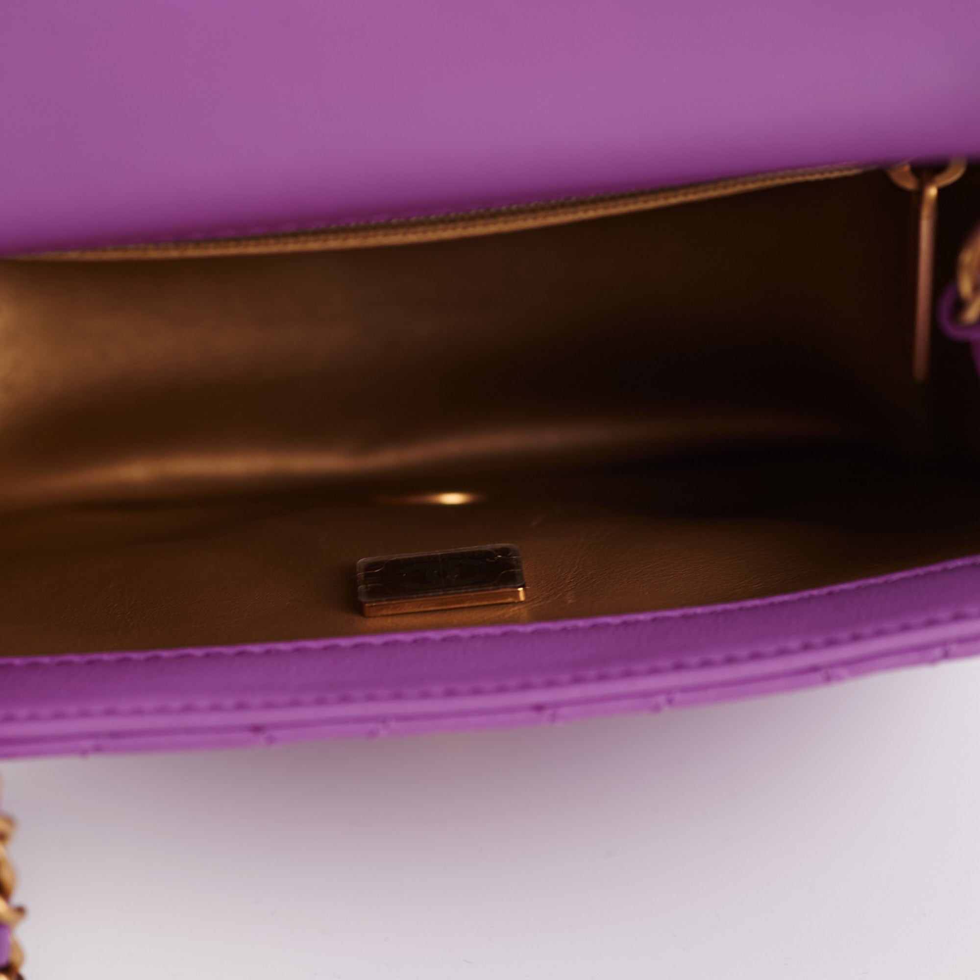 Chanel Purple Pearl Crush Square Lambskin Bag (Microchipped)