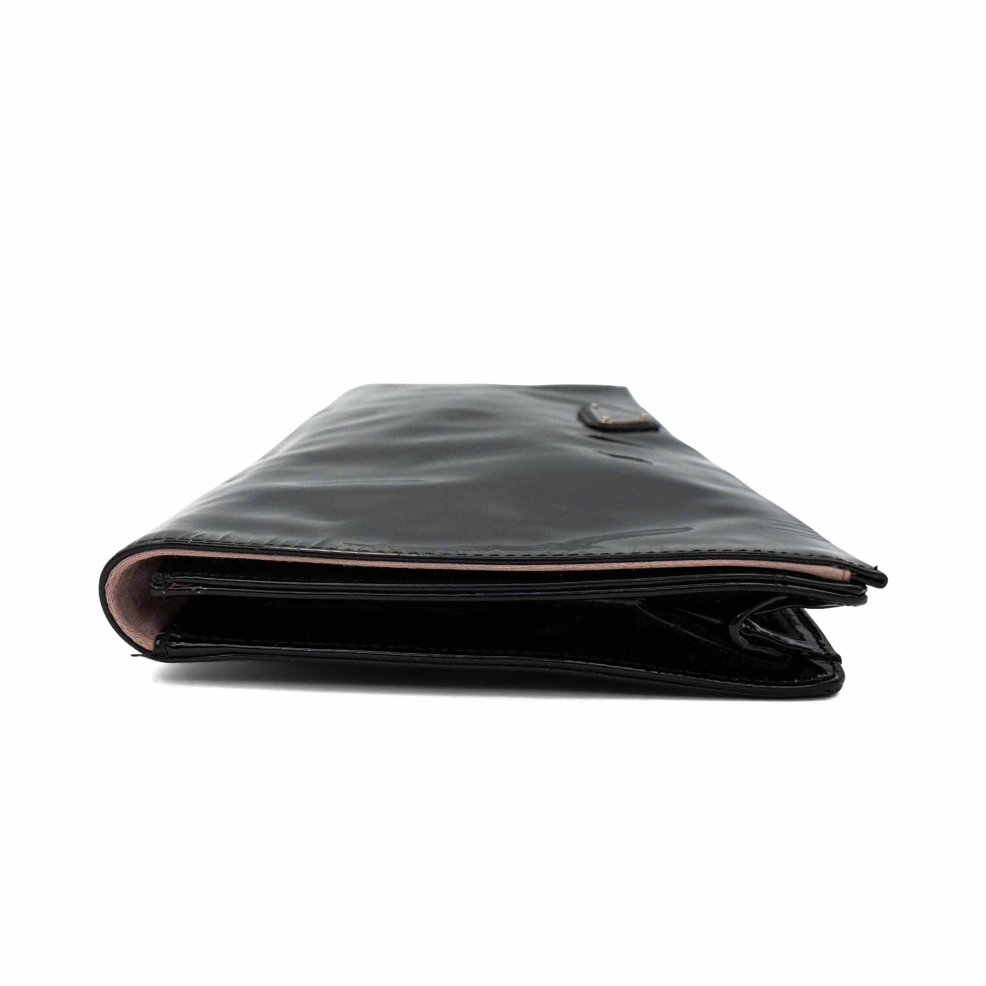 Prada 'Vernice Secchio' Flap Clutch