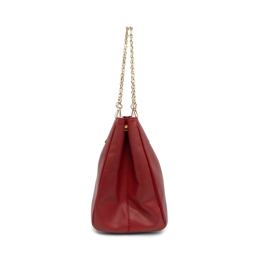 Prada Red Saffiano Tote Bag