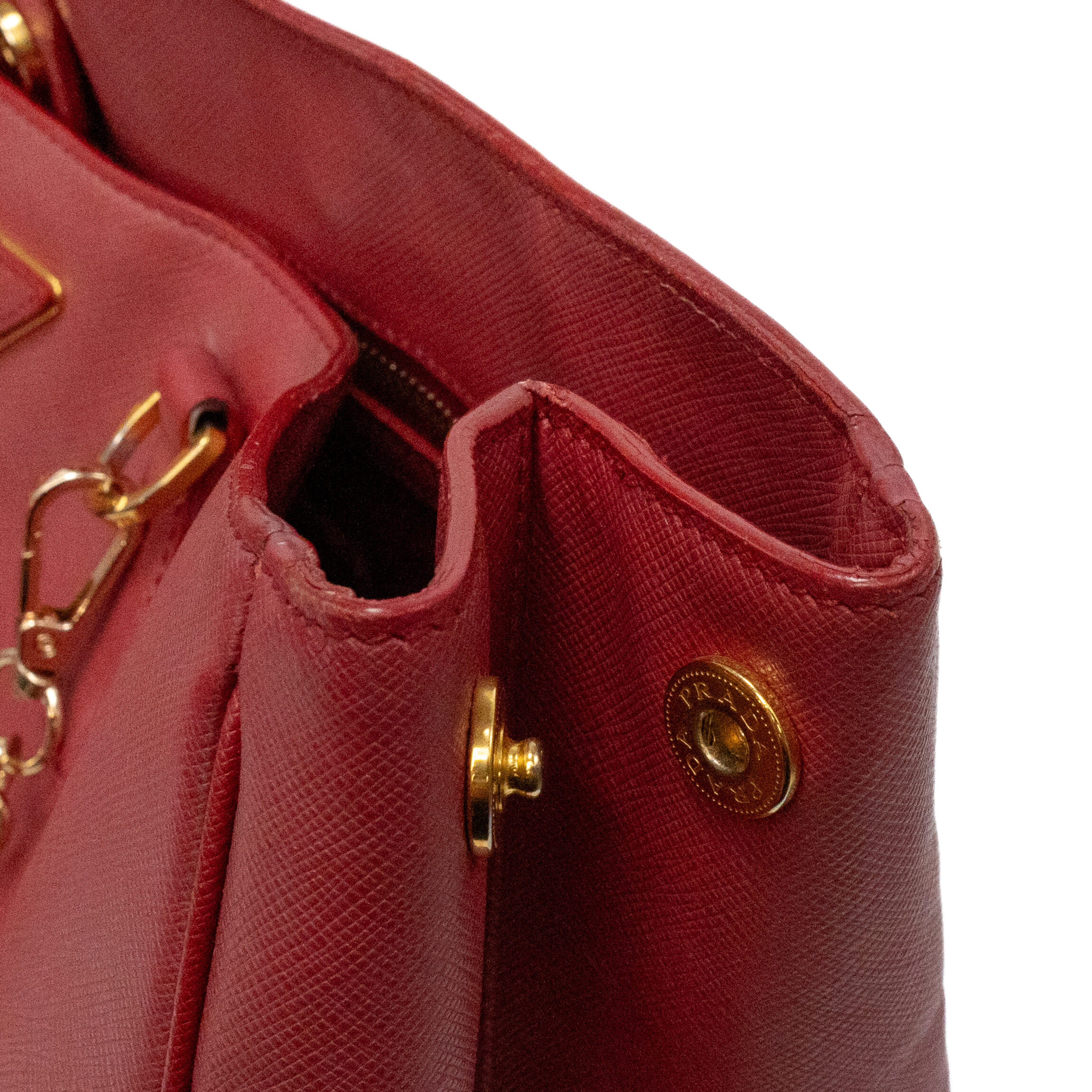 Prada Red Saffiano Tote Bag