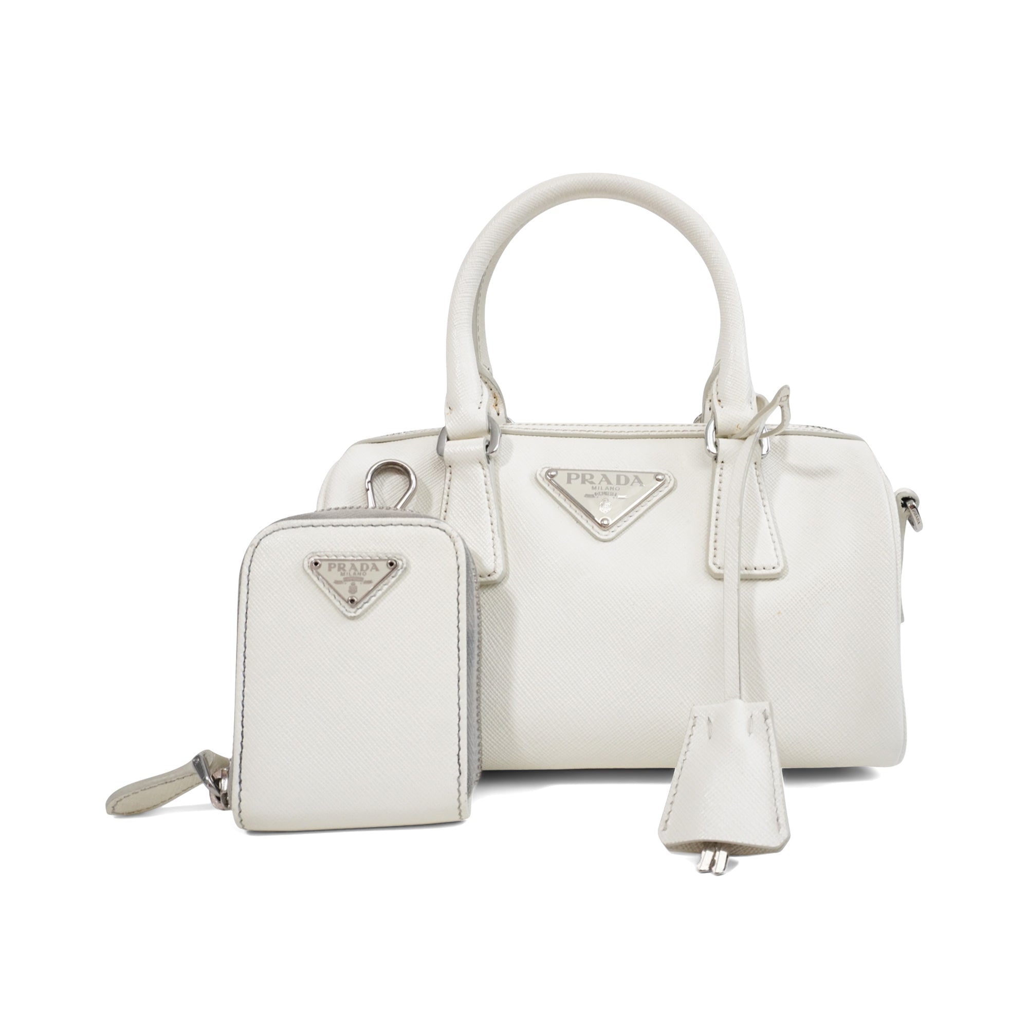 Prada 'Saffiano Mini Handle' Duffle Bag