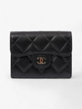 Chanel Classic Flap Card Holder Black Lambskin Leather