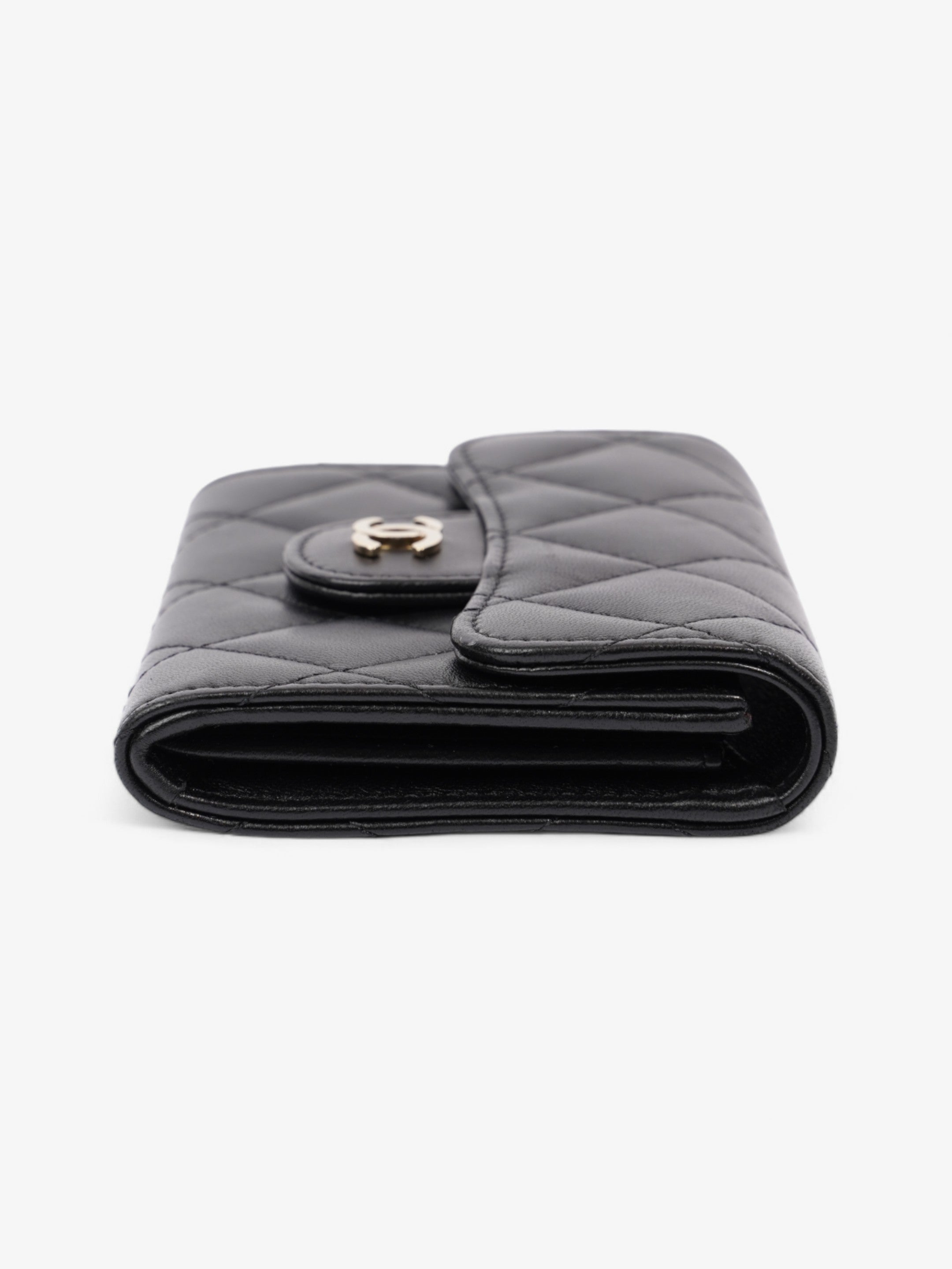 Chanel Classic Flap Card Holder Black Lambskin Leather