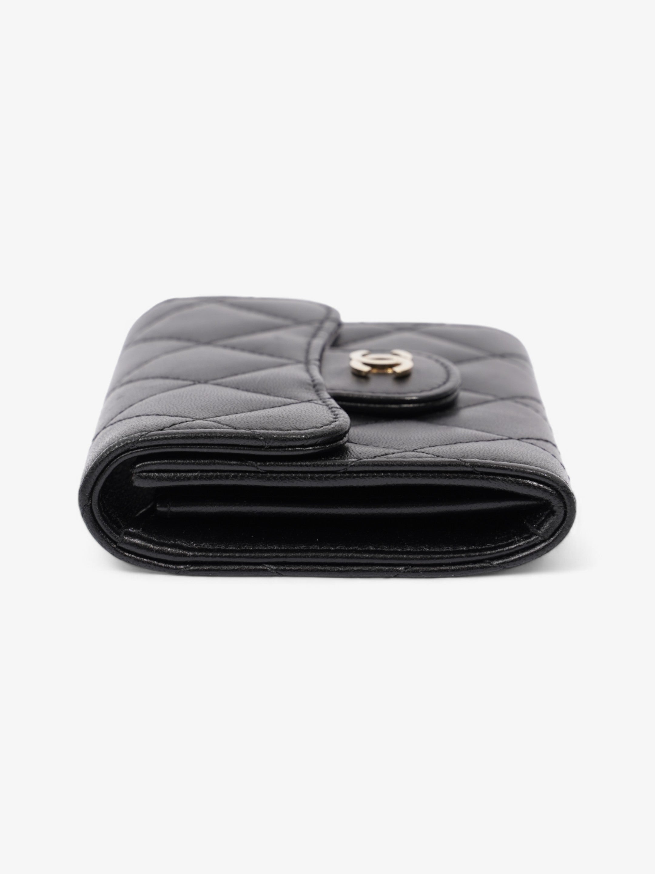 Chanel Classic Flap Card Holder Black Lambskin Leather