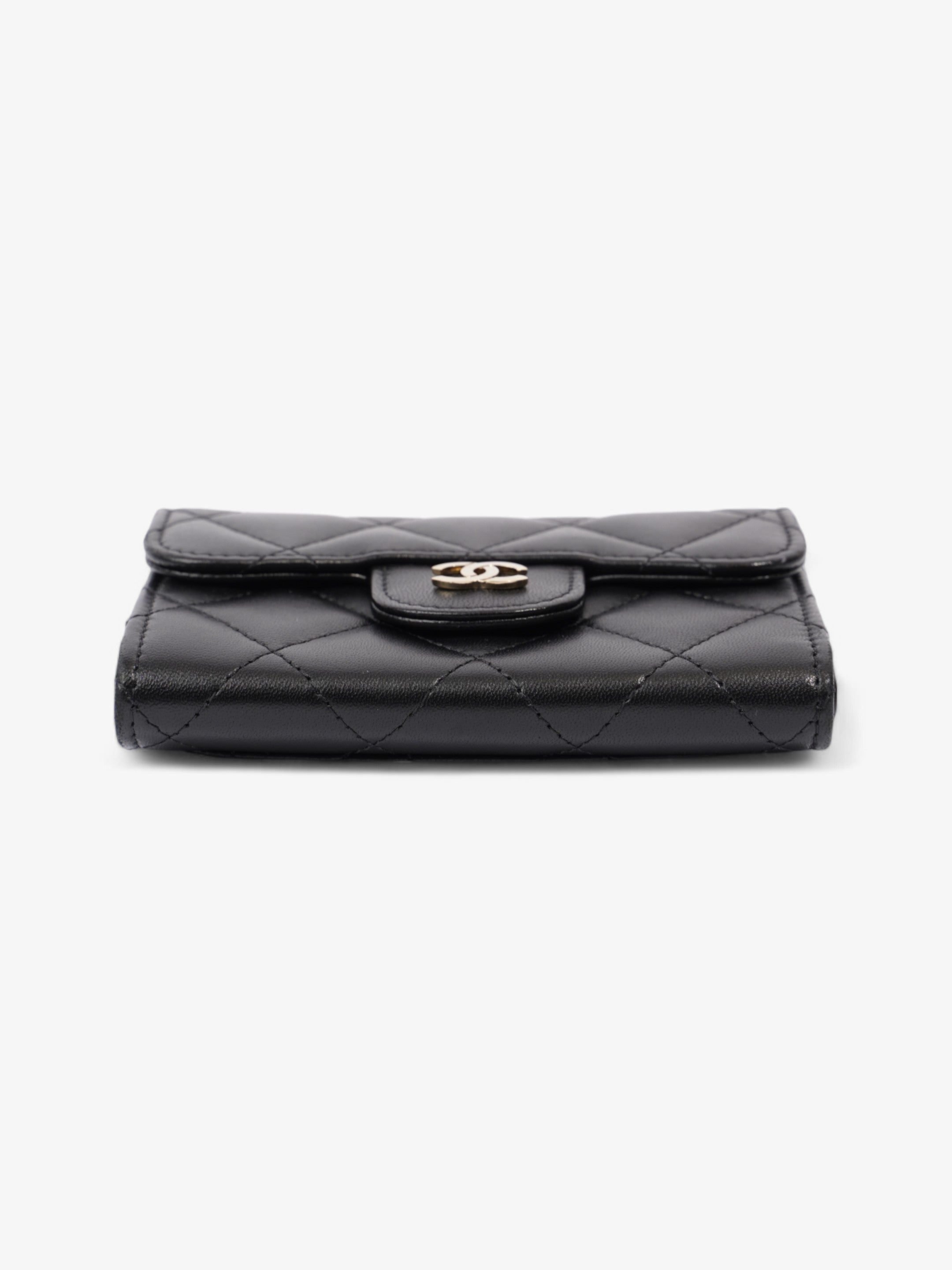 Chanel Classic Flap Card Holder Black Lambskin Leather