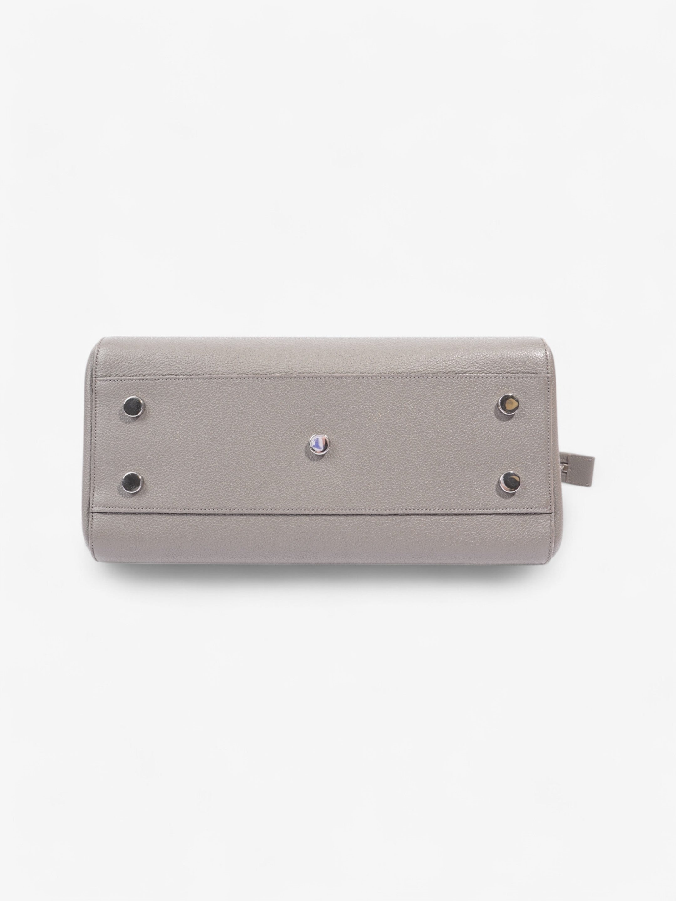 Saint Laurent Rive Gauche Cabas Tote Grey Grained Leather