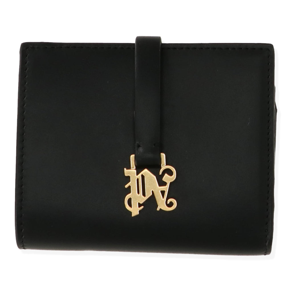 Palm Angels Womens Black/Gold Wallet