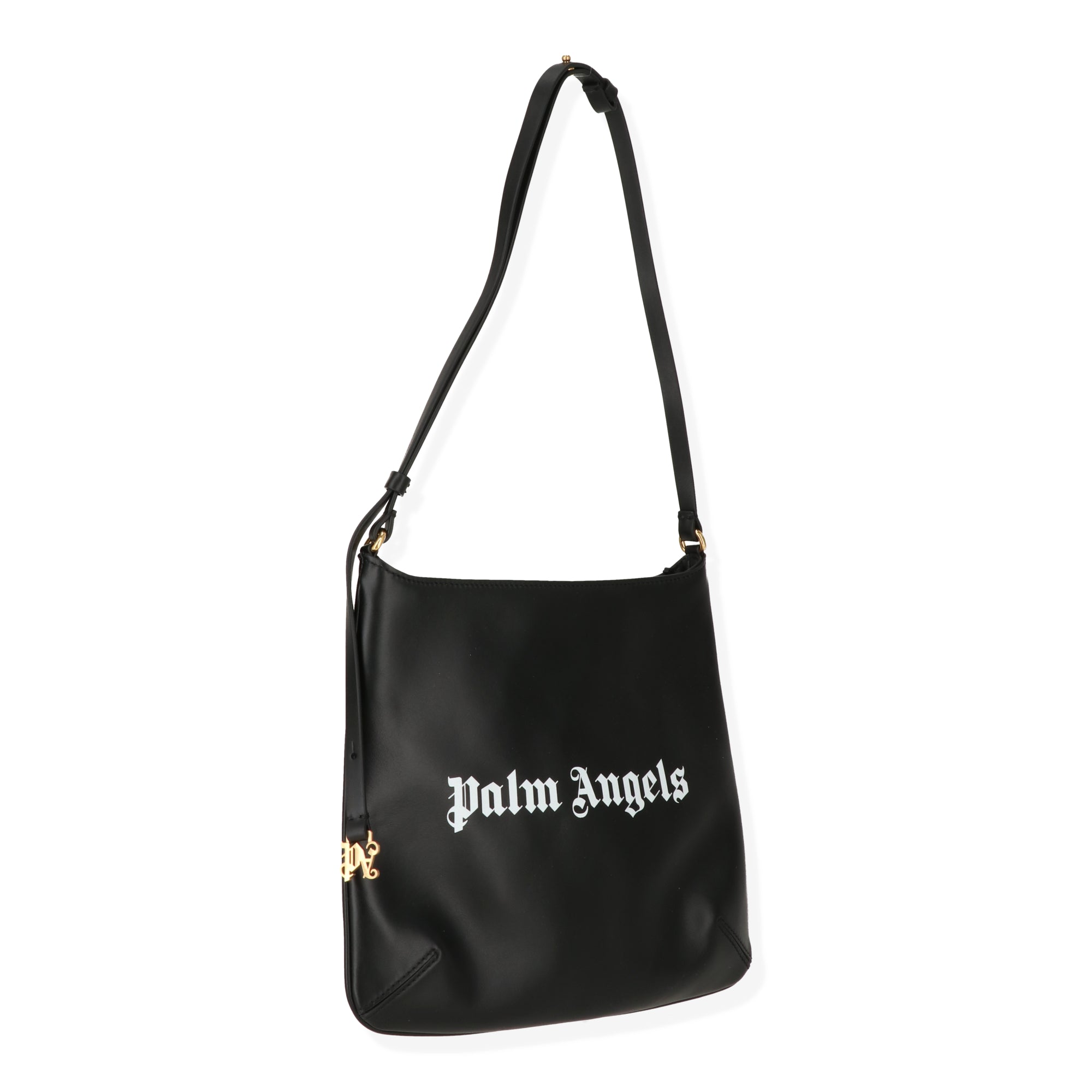 Palm Angels Womens Black/White Shoulder Bag