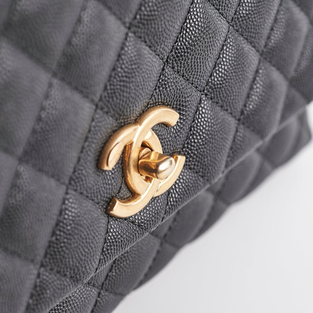 Chanel Medium Coco Handle Caviar Black