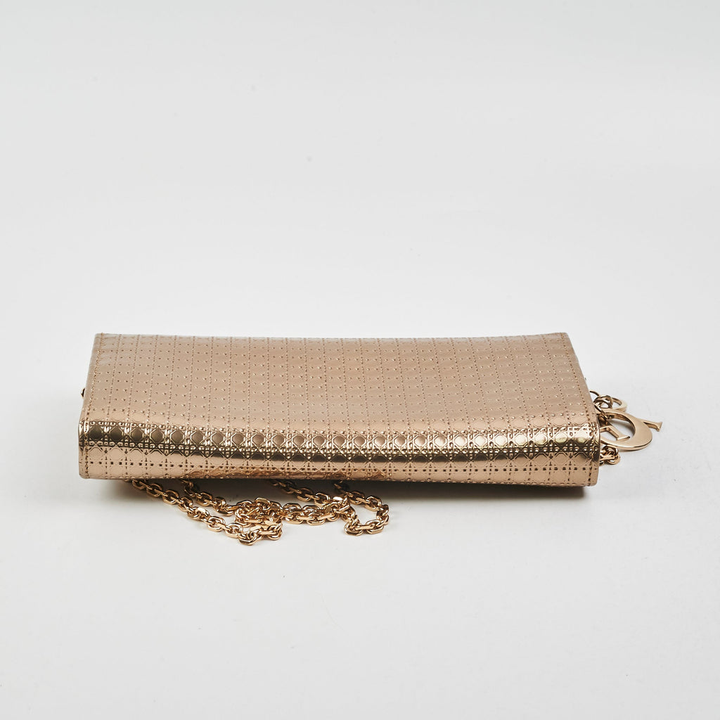 Christian Dior Champange Gold Wallet On Chain  WOC