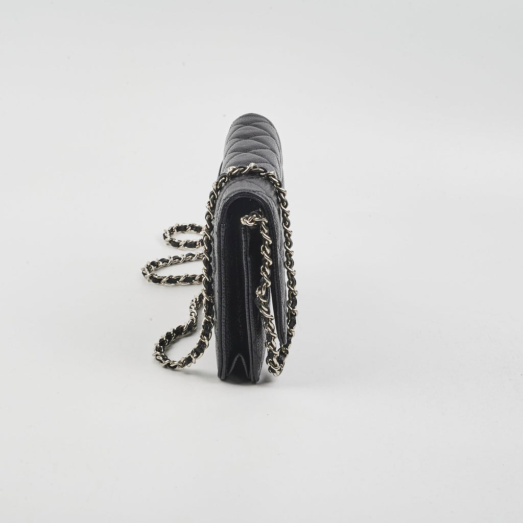 Chanel Caviar Wallet On Chain WOC Black