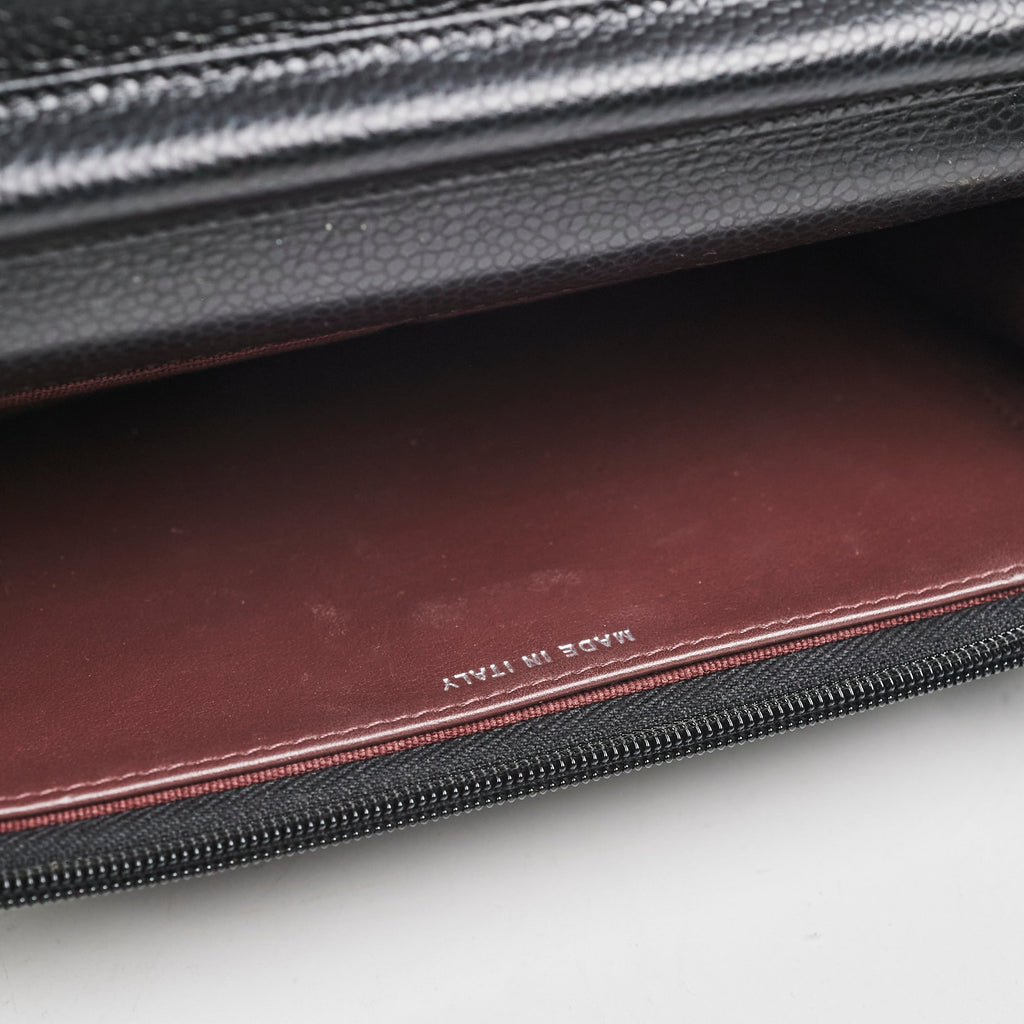 Chanel Caviar Wallet on Chain WOC Black Microchipped
