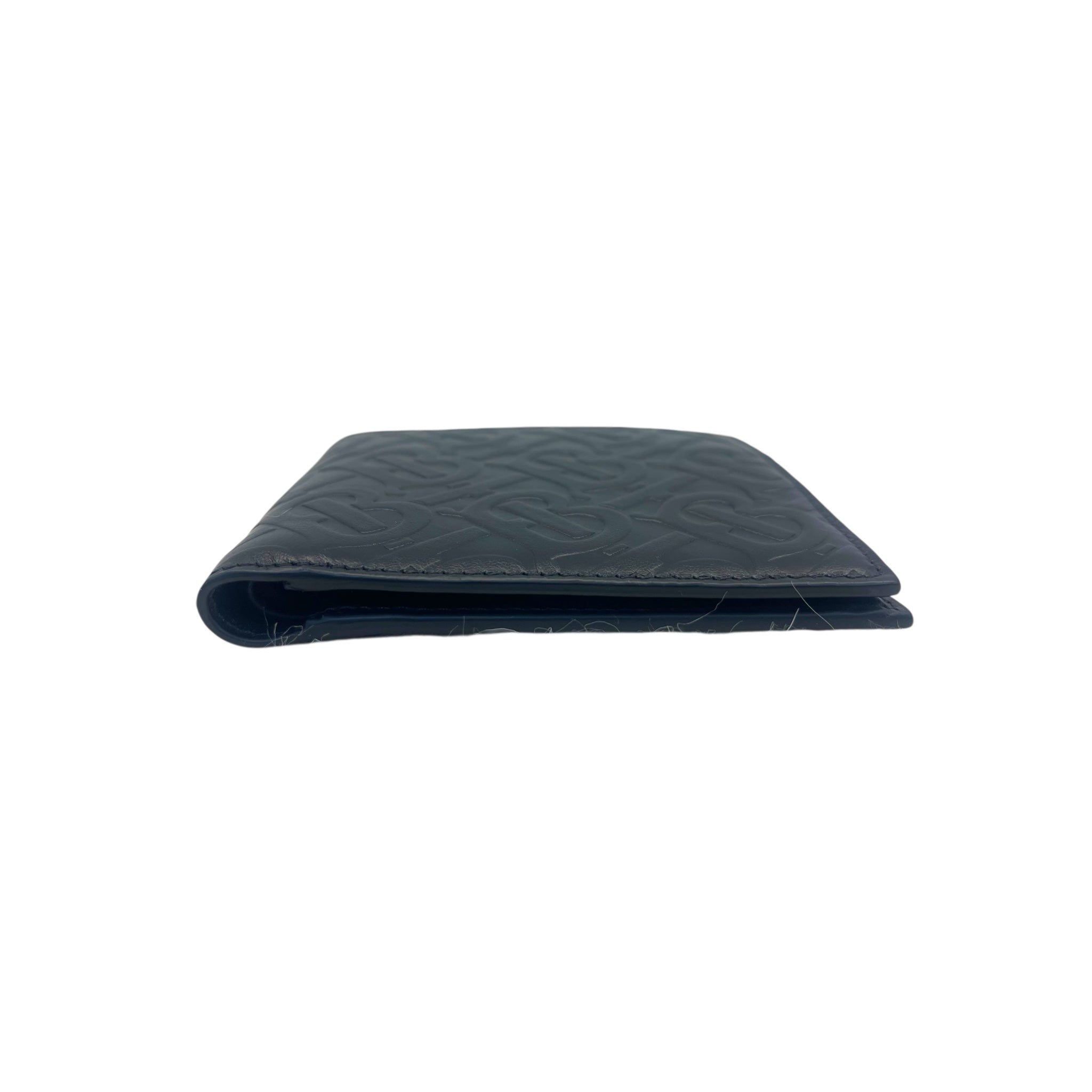 Burberry Black TB Embossed Leather Bifold Wallet