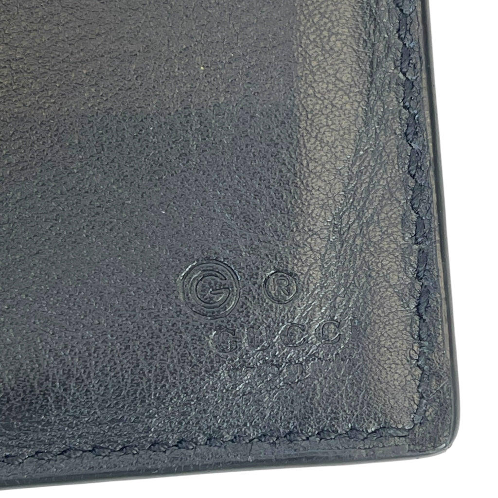 Gucci Black Microguccissima Leather Bi-fold Wallet