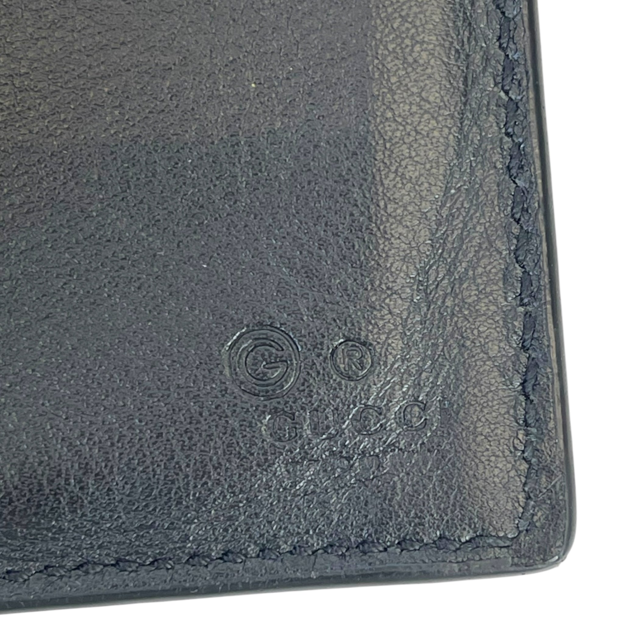 Gucci Black Microguccissima Leather Bi-fold Wallet