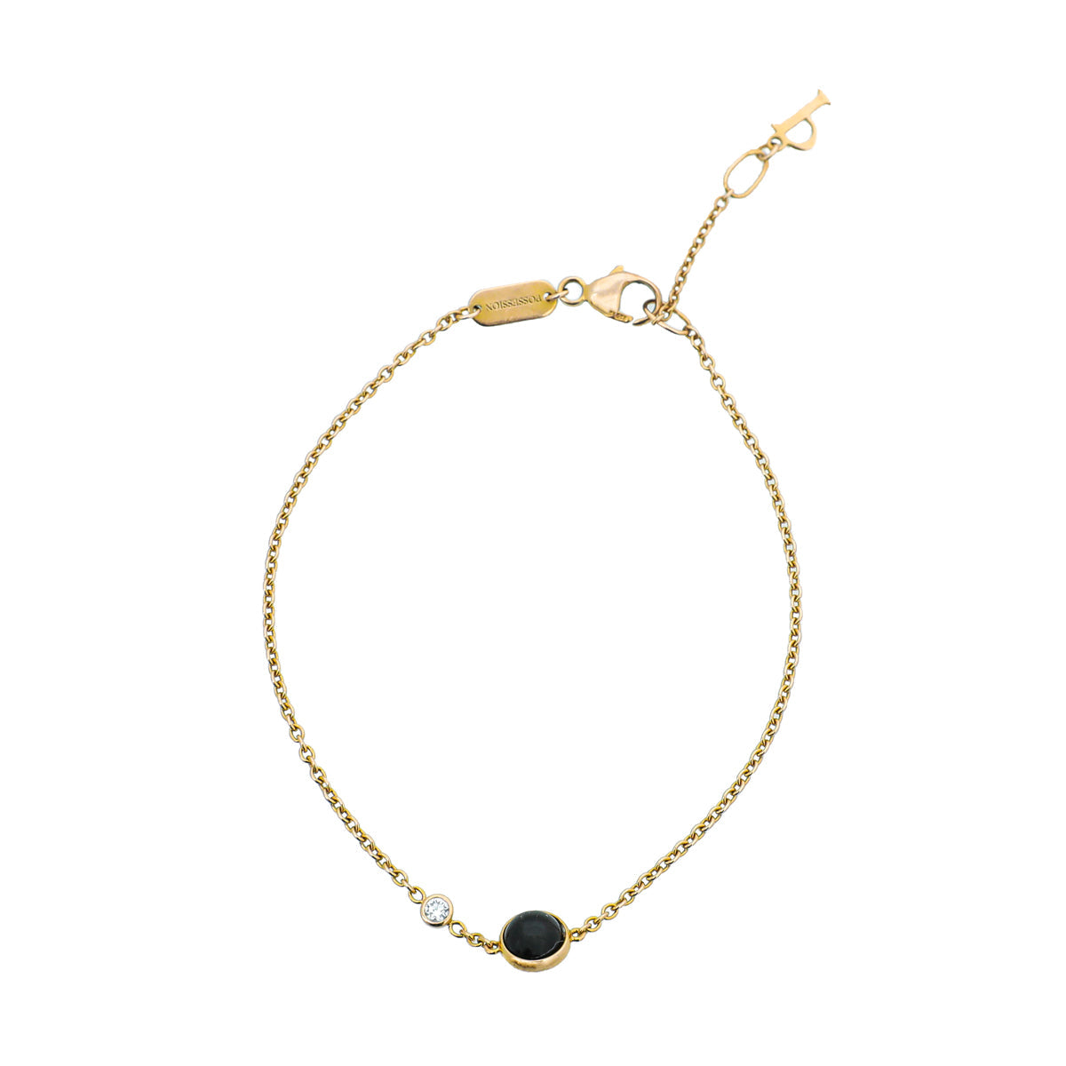 Piaget 18K Rose Gold Onyx 1 Diamond Possession Bracelet