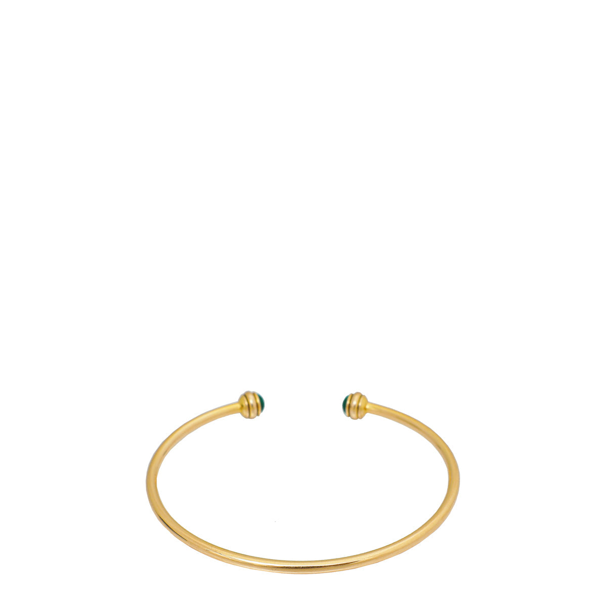 Piaget 18K Rose Gold Possession Open Bangle with Malachite Cabochon Bracelet 16