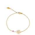 Piaget 18K Rose Gold Diamond Sapphire Rose Bracelet