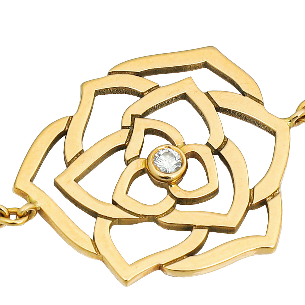 Piaget 18K Rose Gold Diamond Rose Bracelet