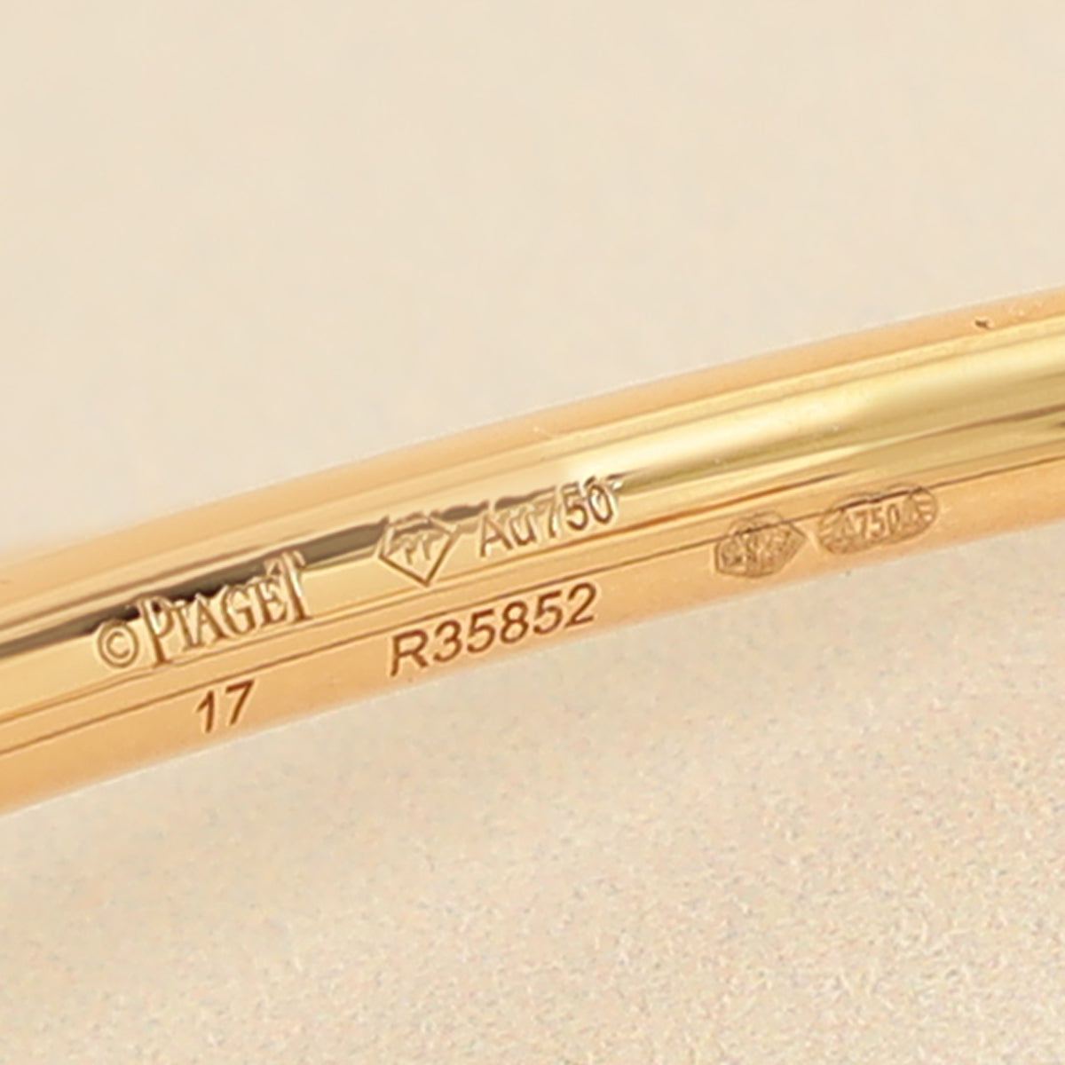 Piaget 18K Rose Gold Possession Open Bangle Bracelet 17
