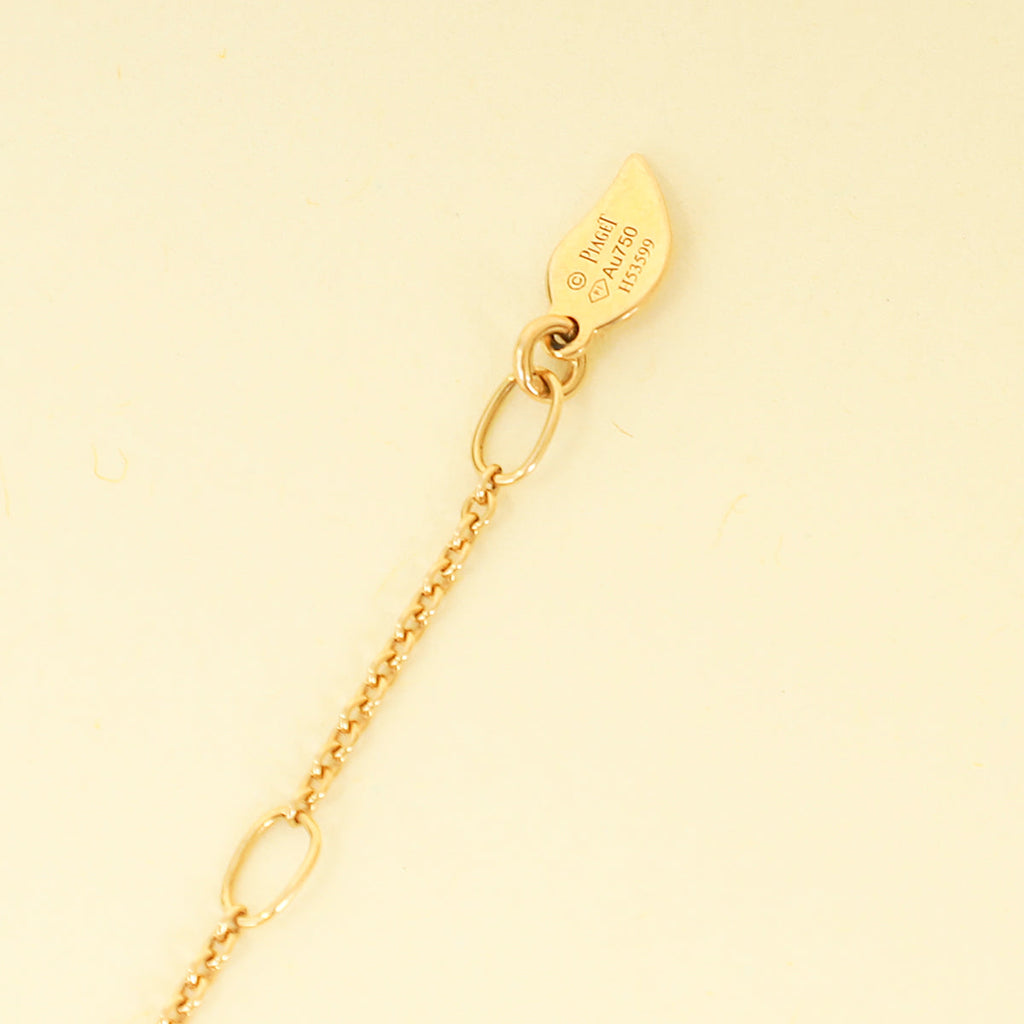 Piaget 18K Rose Gold Rose Pearl Diamond Chain Bracelet