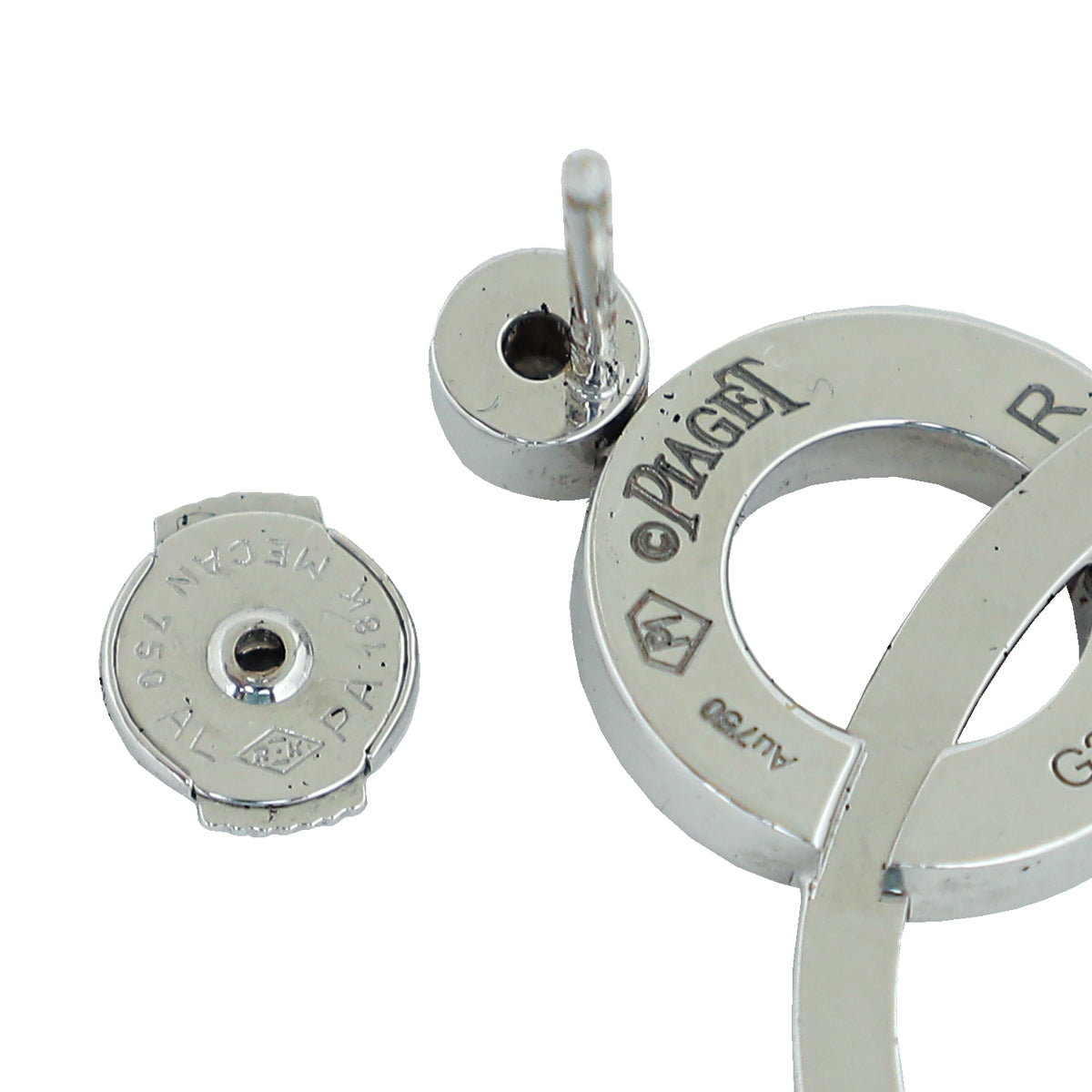 Piaget 18K White Gold and Diamond Possession Earrings