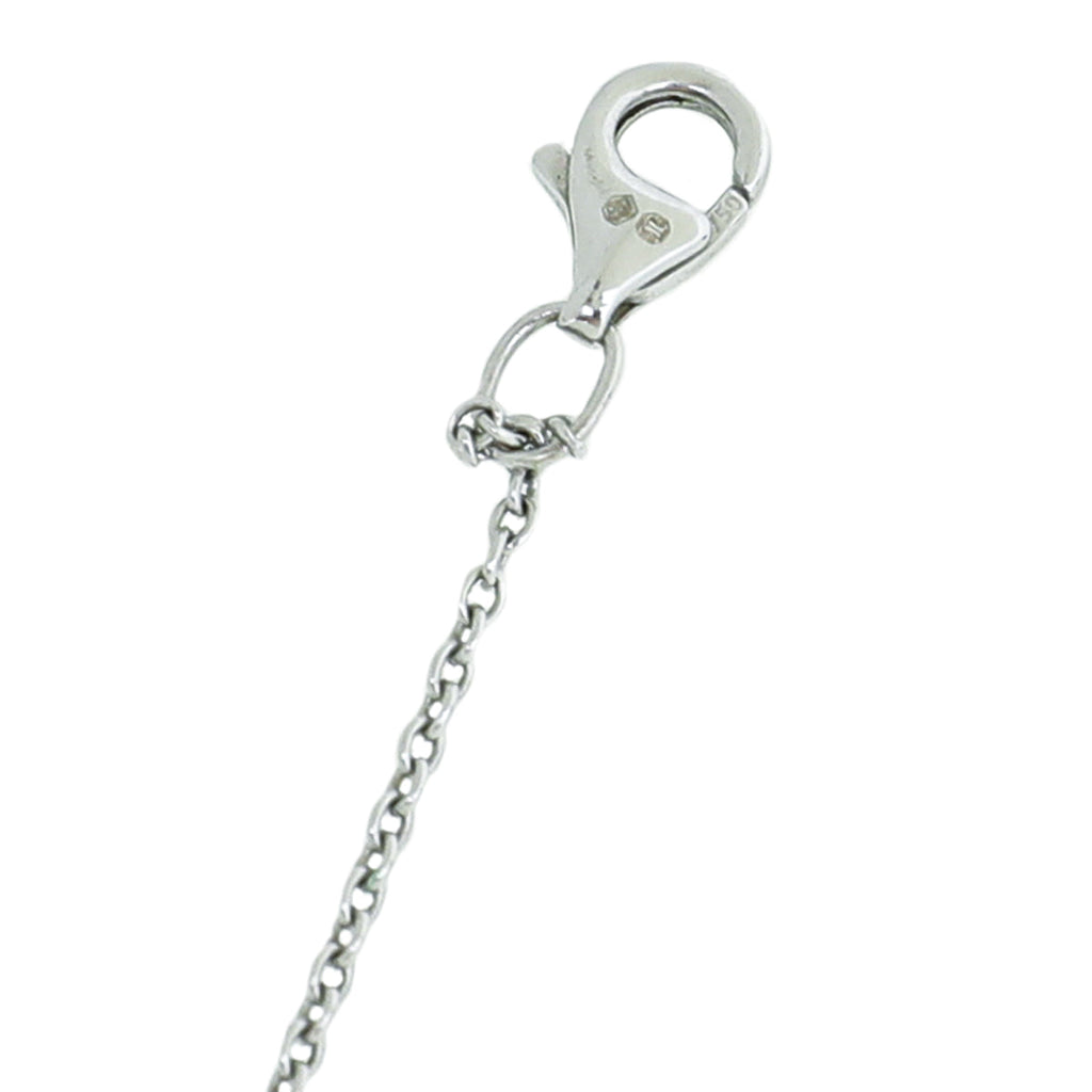 Piaget 18K White Gold Rose Pendant Diamond White Akoya Pearls Necklace