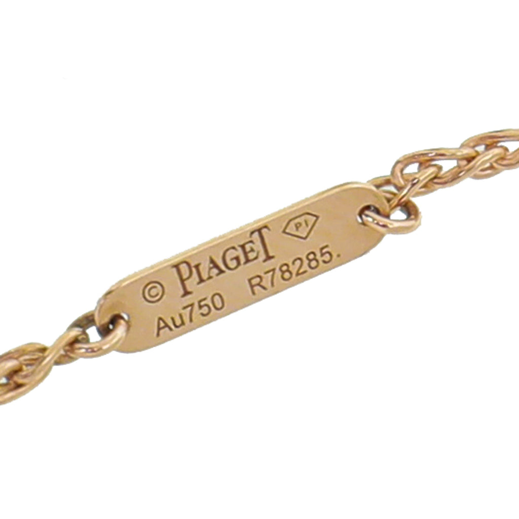 Piaget 18K Rose Gold Onyx Diamond Possession Pendant Necklace