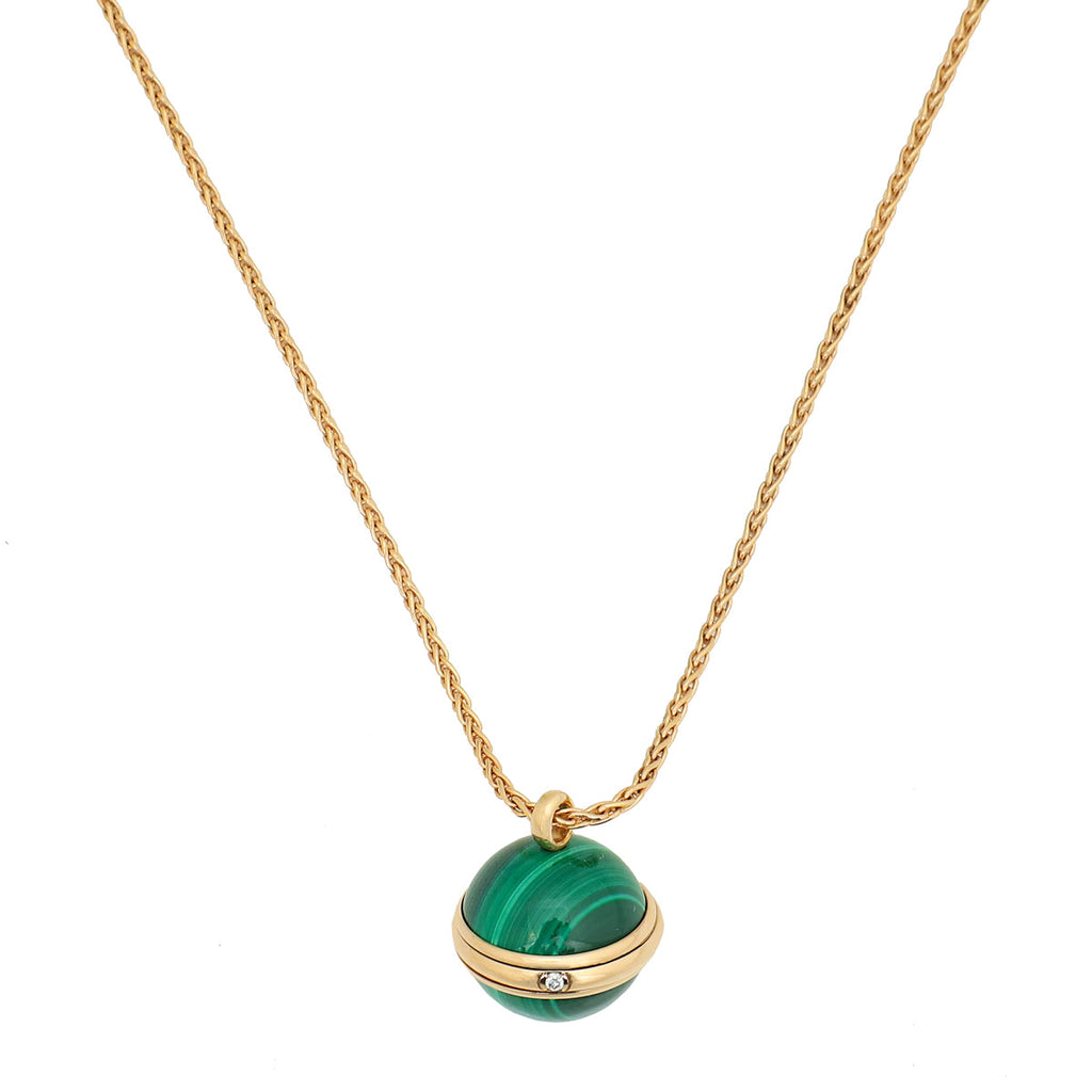 Piaget 18K Rose Gold Malachite Diamond Possession Long Necklace
