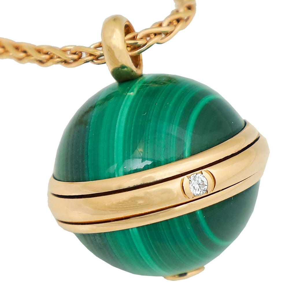 Piaget 18K Rose Gold Malachite Diamond Possession Long Necklace