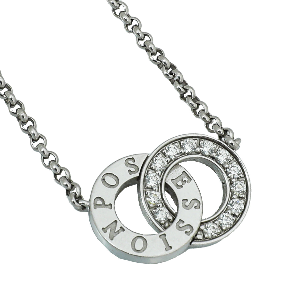 Piaget 18K White Gold Diamond Possession Toi & Moi Necklace