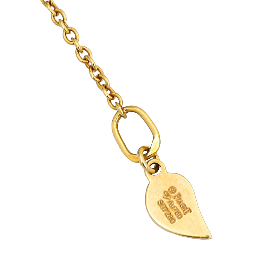 Piaget 18K Rose Gold Diamond Rose Pendant Necklace