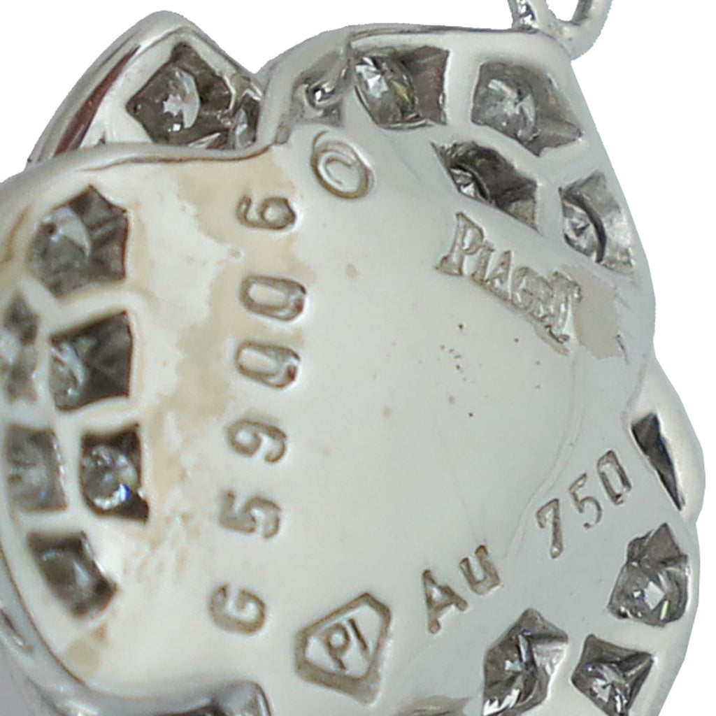 Piaget 18K White Gold Diamonds Tourmaline Rose Necklace