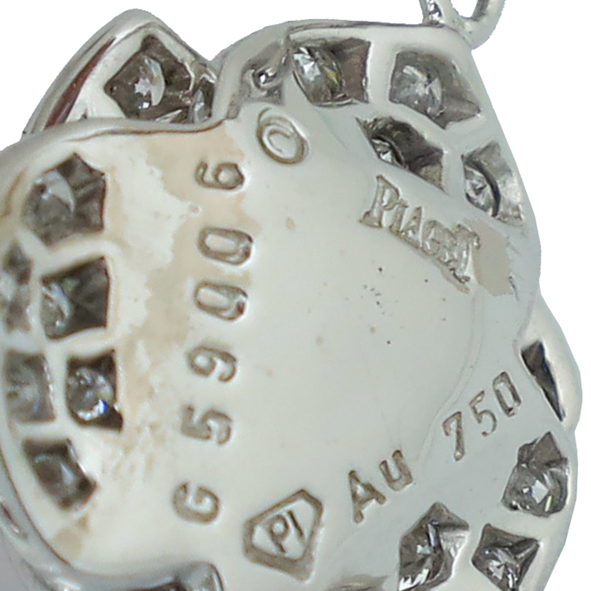 Piaget 18K White Gold Diamonds Tourmaline Rose Necklace