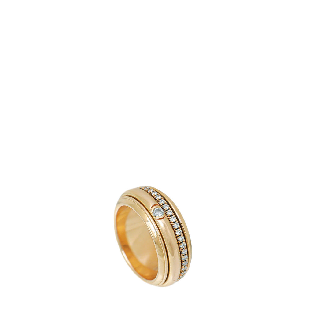 Piaget 18K Pink Gold Diamonds Possession Turning Band Ring 53