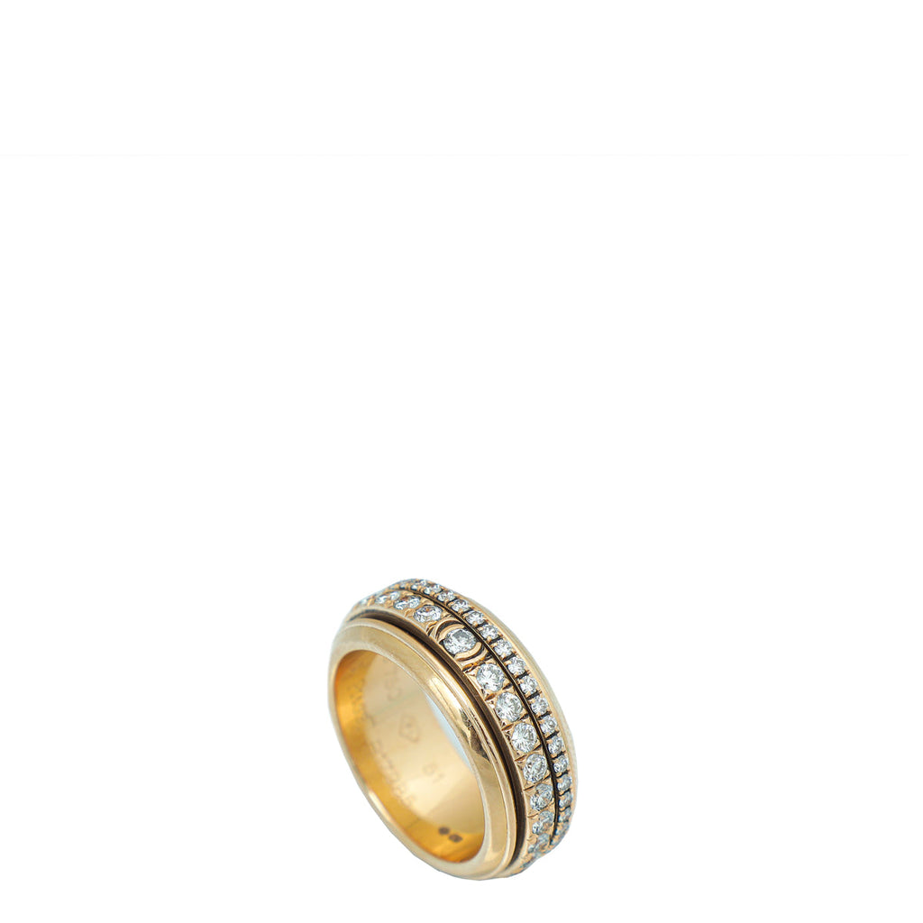 Piaget 18K Rose Gold Diamonds Possession Ring 51
