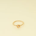 Piaget 18K Rose Gold Rose Diamond Ring 52