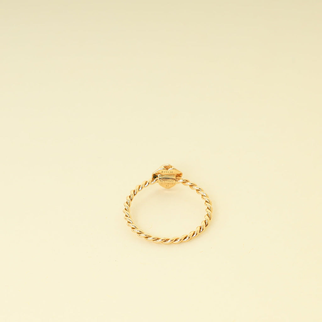 Piaget 18K Rose Gold Rose Diamond Ring 52