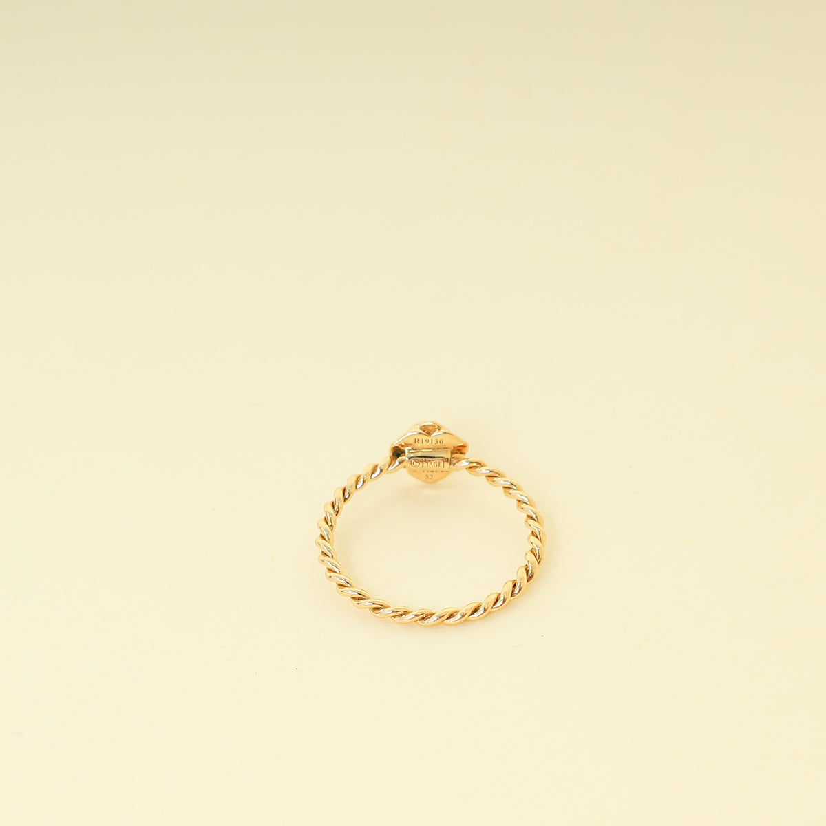 Piaget 18K Rose Gold Rose Diamond Ring 52