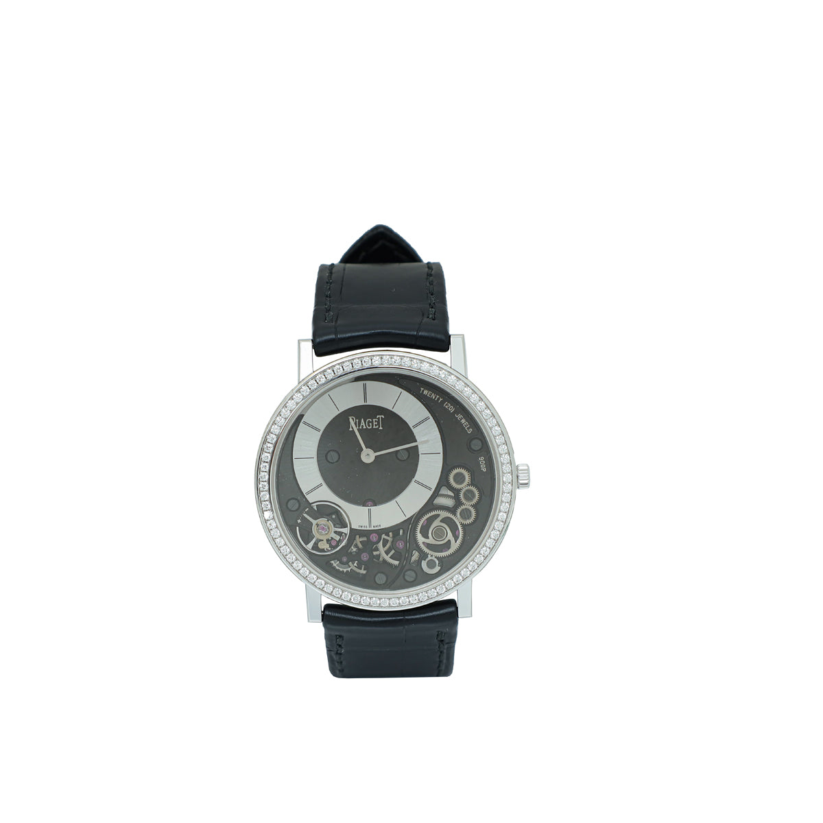 Piaget 18K White Gold Diamonds Altiplano Ultimate 38mm Watch