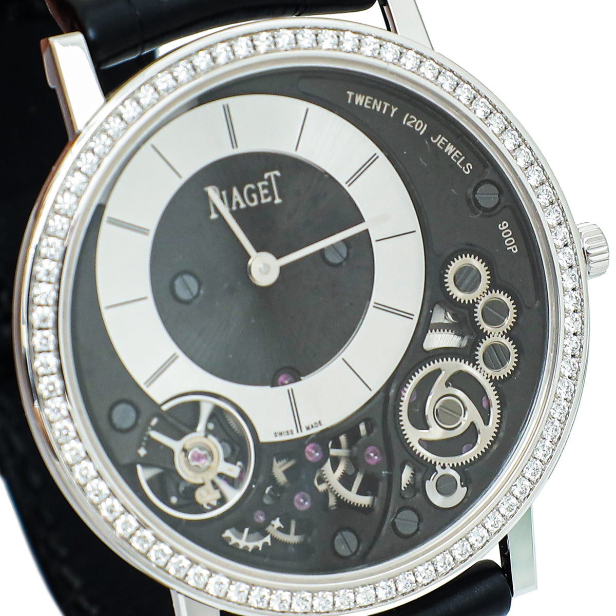 Piaget 18K White Gold Diamonds Altiplano Ultimate 38mm Watch