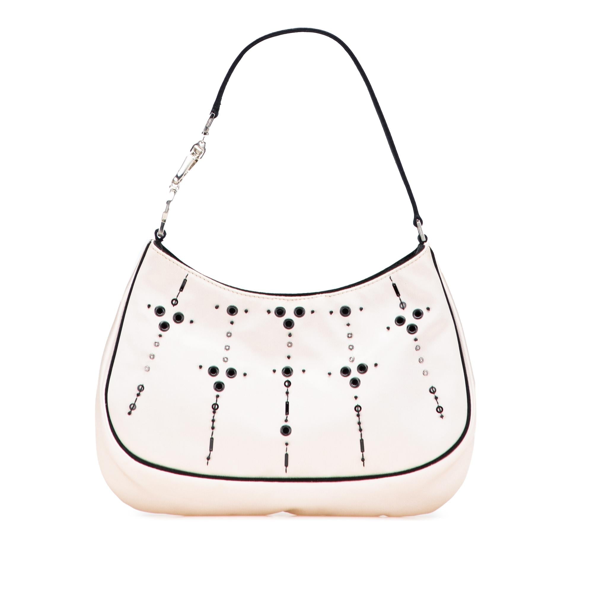 Prada Beaded Satin Cleo Shoulder Bag