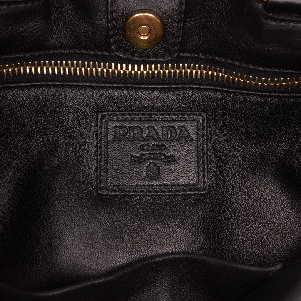 Prada Bicolor Nappa Waves Satchel