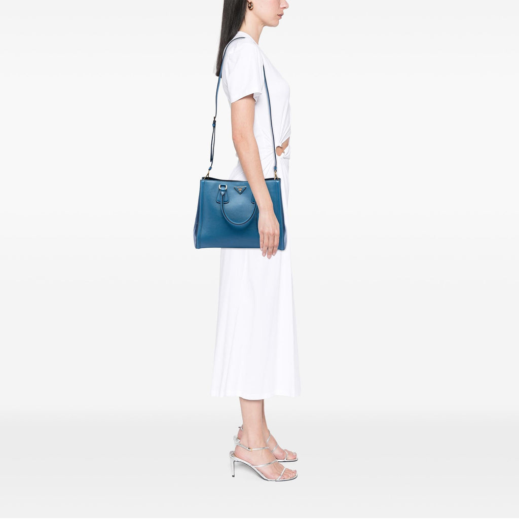 Prada Bicolor Saffiano Lux Galleria Satchel