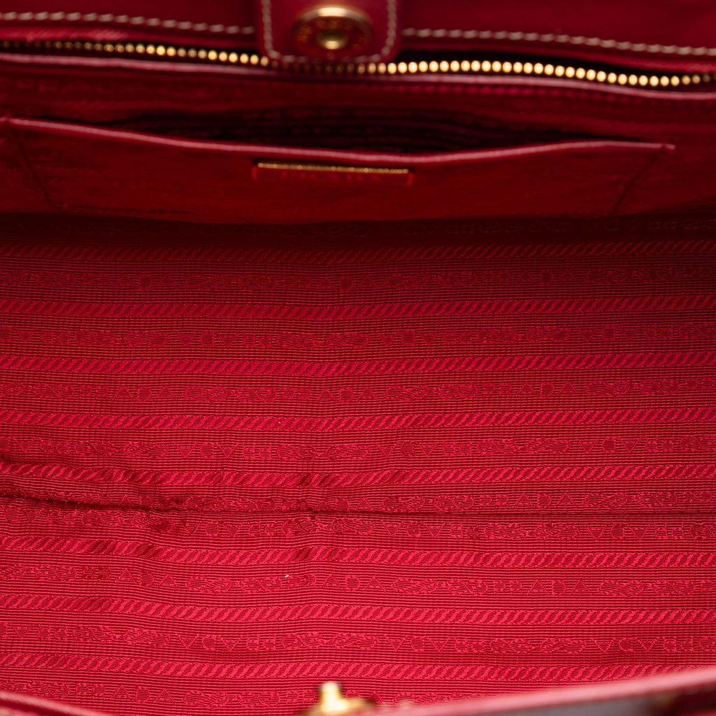 Prada Bicolor Saffiano Lux Satchel