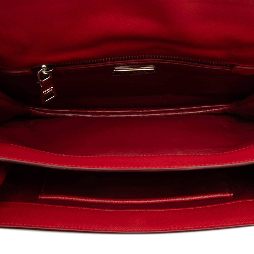 Prada Bicolor Saffiano Sound Lock Shoulder Bag
