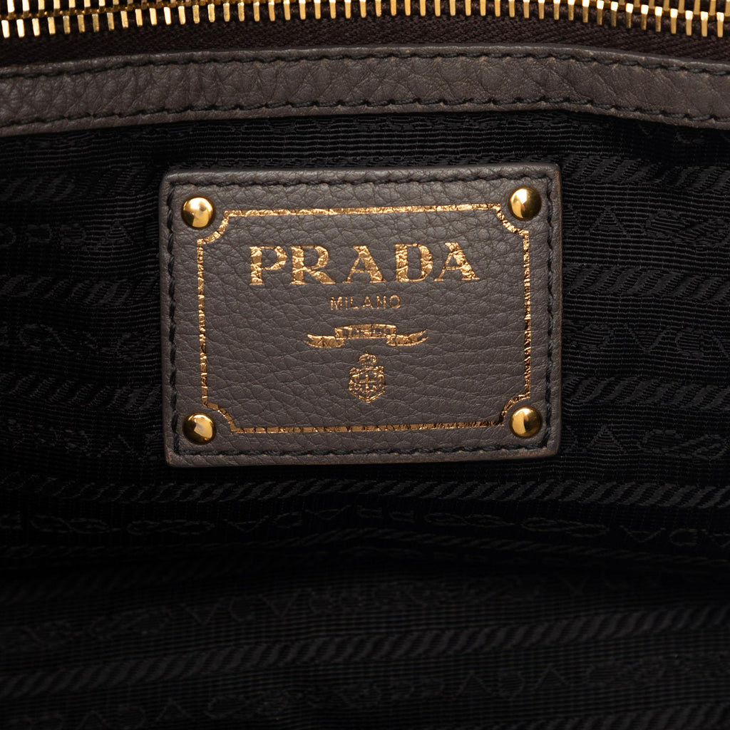 Prada Bicolor Vitello Daino Open Convertible Tote
