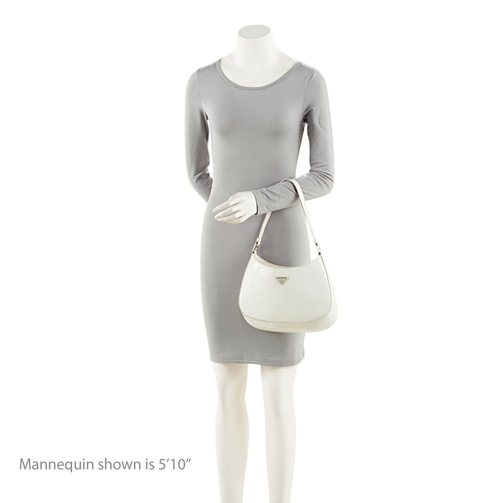 Prada Brushed Leather Cleo Shoulder Bag