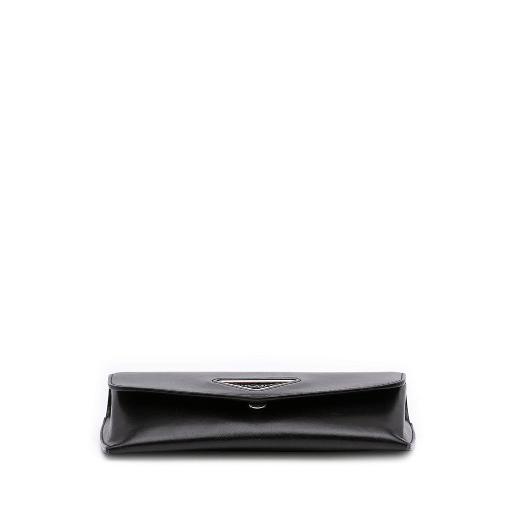 Prada Calfskin Envelope Clutch With Chain